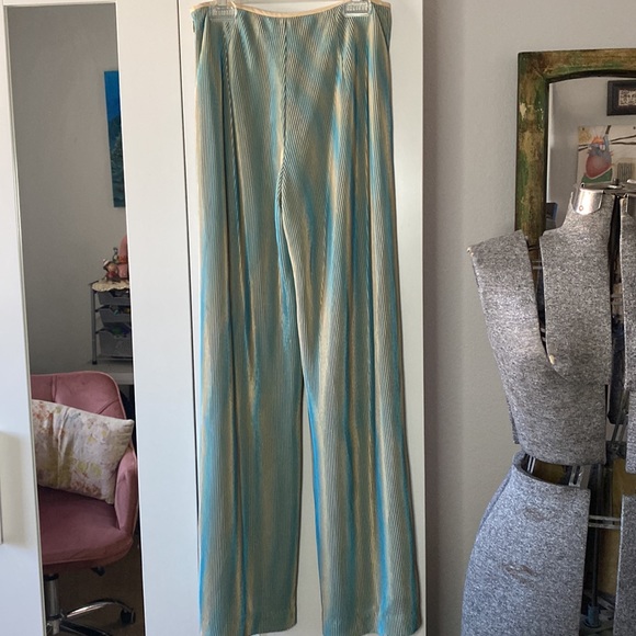 iROO MODERATO Shiny Flowy Disco Wide Pants Euro 38 S - Picture 4 of 8